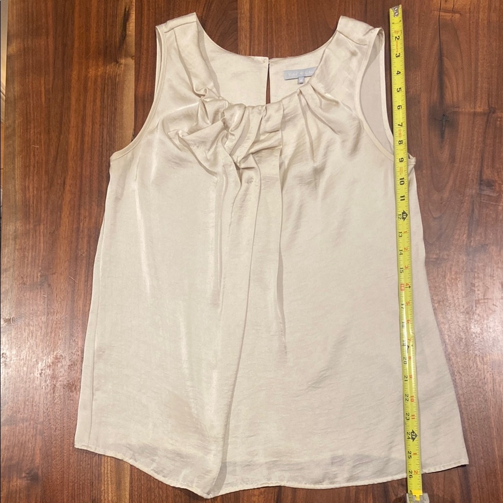 Elegant Beige Sleeveless Top